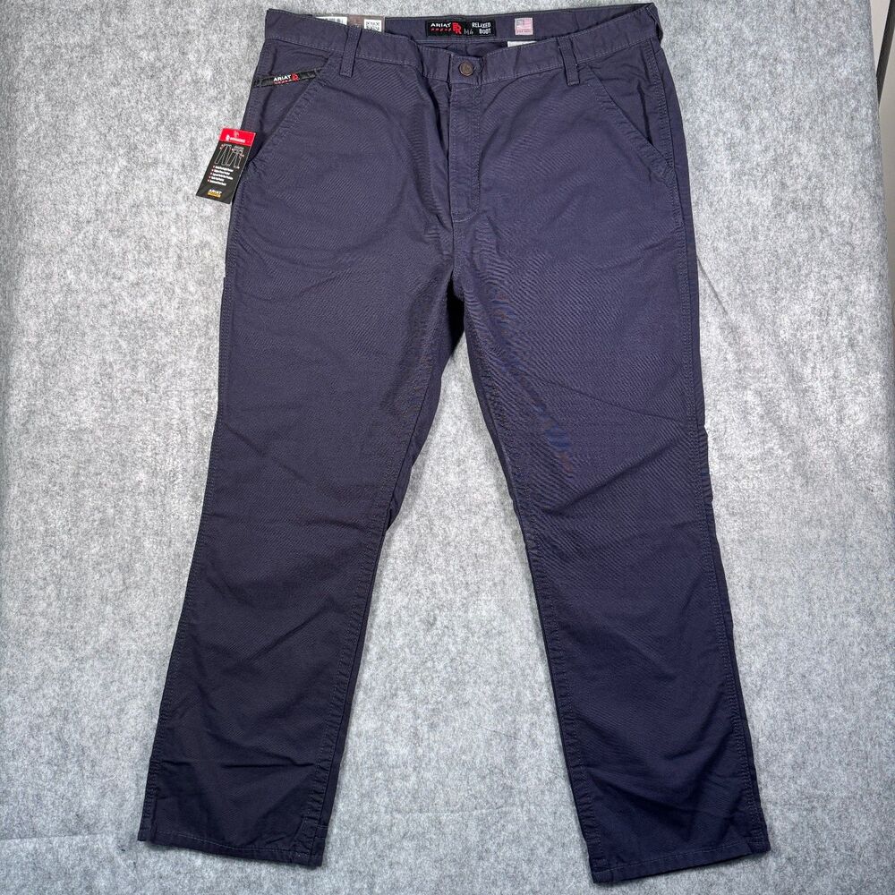 Ariat FR Pants Mens 42x32 Blue M4 Relaxed Boot Workwear NWT